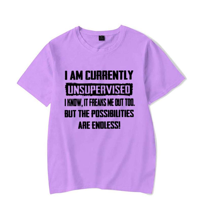 Pánská vtipná trička Jsem momentálně bez dozoru tričko Hilarózní vtipný nápis Dárek pro něj Narozeniny Pánské vtipné tričko Topy