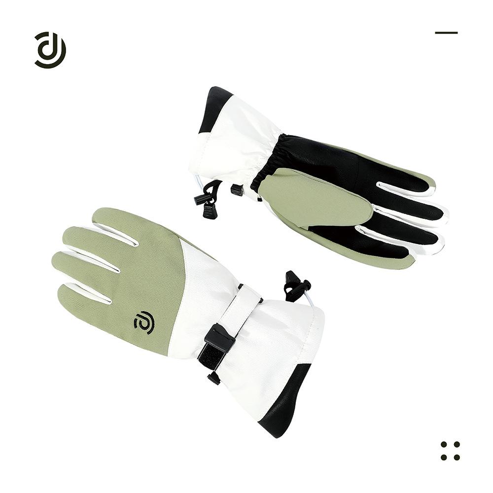 Nouveaux Gants de Ski d'Hiver pour Femmes Chauds et Imperméables Cinq Doigts Sports Extérieur Épaissis Écran Tactile Gants de Cyclisme pour Hommes