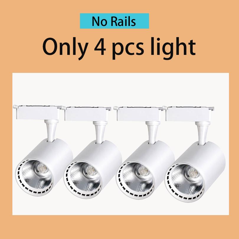 Set Led Track Light Fixture COB Track Lighting Wall Lamp Rail 220V Spot Lights Led track rail Spotlight Clothing Store Shop Home