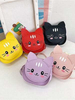 Mini Cute Cartoon Kitten Shoulder Bag – Korean Style Crossbody for Baby Girls