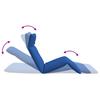 Foldable Sun Lounger Royal Blue 175 X 54 X 8.5 Cm Oxford Fabric