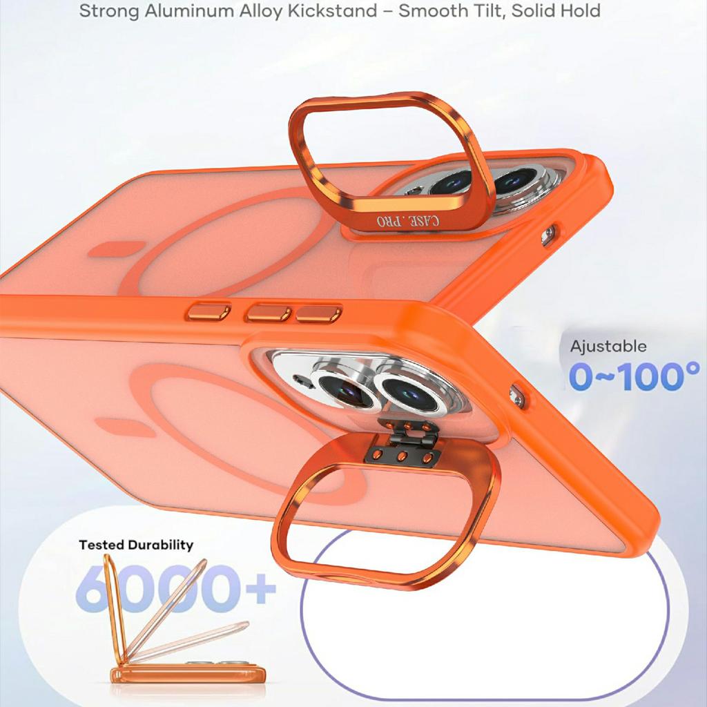 For Samsung Galaxy S25 Edge Magnetic Case Foldable Kickstand Matte PC + TPU Phone Cover