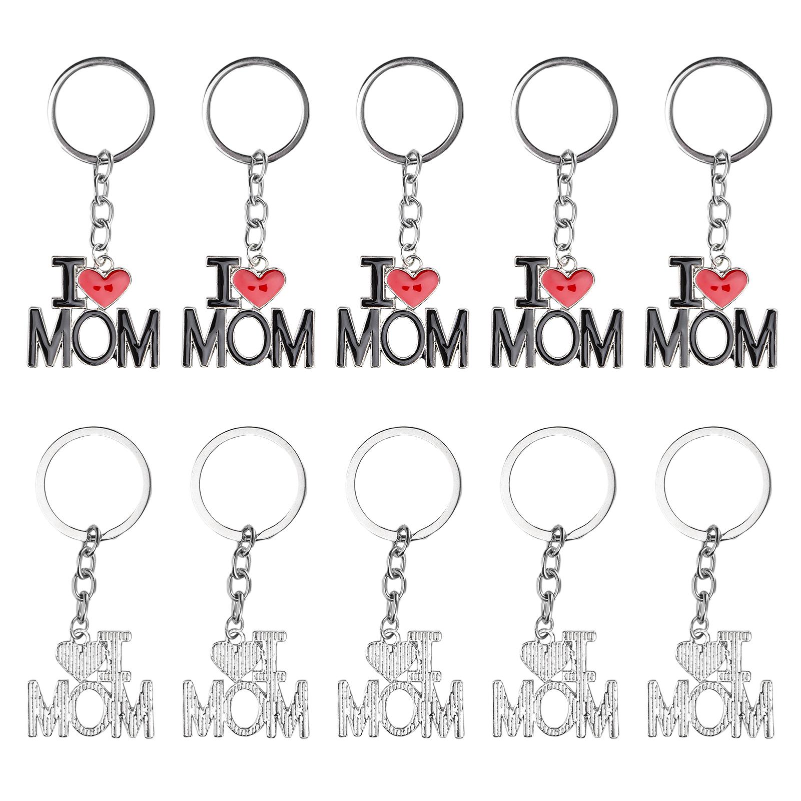 

10 шт. брелок из сплава, кулон в форме сердца, семейный подарок на день рождения, украшение для ключей, МАМЫ