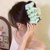 Korean Polka Dot Bow Claw Hair Clip - High-End Cloud Bubble Design for Women