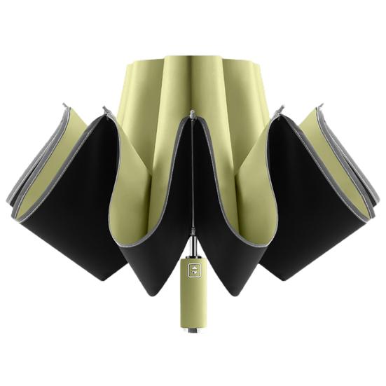 Rain Umbrella Wind-resistant Aluminum Alloy Bracket Outdoor Sun Rain Reverse Folding Umbrella for Going Out