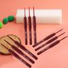 9pcs Red Crochet Set Kit Silicone Handle Crochet Hooks 0.6-2.75mm Crochet Needle Set Needles Sweater Weave Sewing Knitting Tool