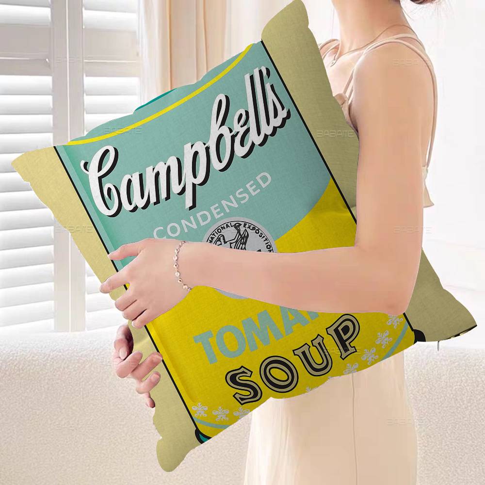 Andy Warhol Pop Art Tomato Soup Personalized Pillow Dust Cover Bedroom Kids Party Decoration Pillowcase Birthday Children Gift