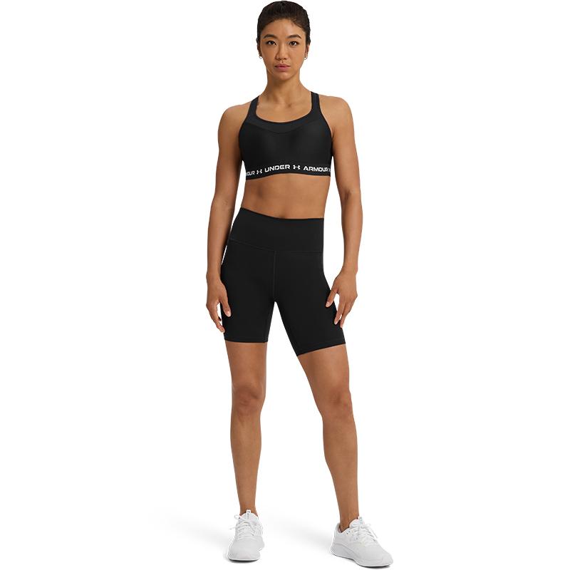 Under Armour HeatGear Soft Comfortable Letter Print Sports Bra Women underwear Black 1387231-001