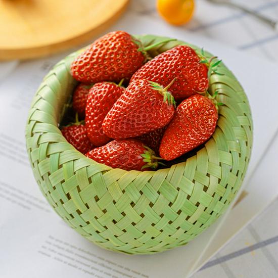 Handwoven Bamboo Basket: Snack, Coffee Table, Storage, Egg, and Fruit Basket for Kitchen and Household Use