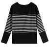 Women S Long Sleeve Striped T Shirt Loose Plus Size Casual Top