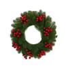 45cm Christmas Red Fruit Pines Needle Wreath Simulation Christmas Day Decoration Door Hanging Wreath