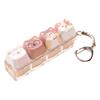 Stress Relief Fidget Button Keychain 4 Keys Design Bag Key Decor  Backpack Pendant