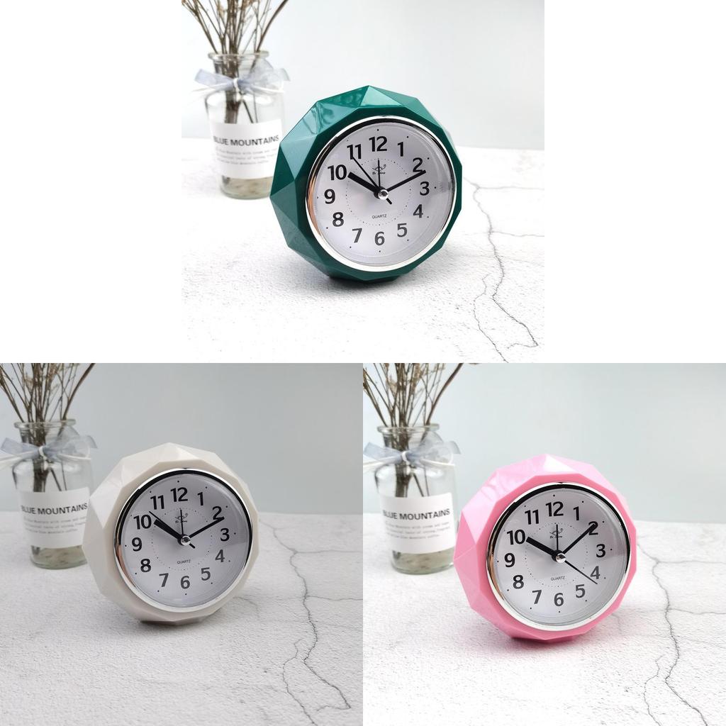 Diamond Faceted Bedside Alarm Clock With Dual Ringtones For Home Decor And Silent Mode