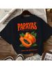 Papayas Hand Picked Fresh Design Wounisex T-Shirts Cotton Crewneck Short Sleeve  Loose Streetwear Sports Summer Clothes