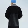 DIAGONAL ANGORA BEANIE (blue)