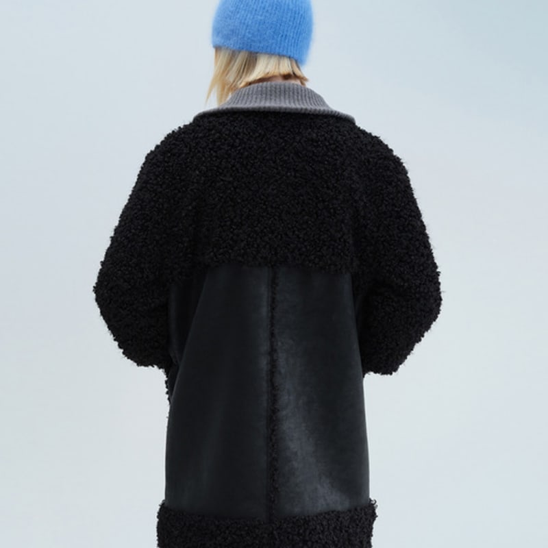 DIAGONAL ANGORA BEANIE (blue)
