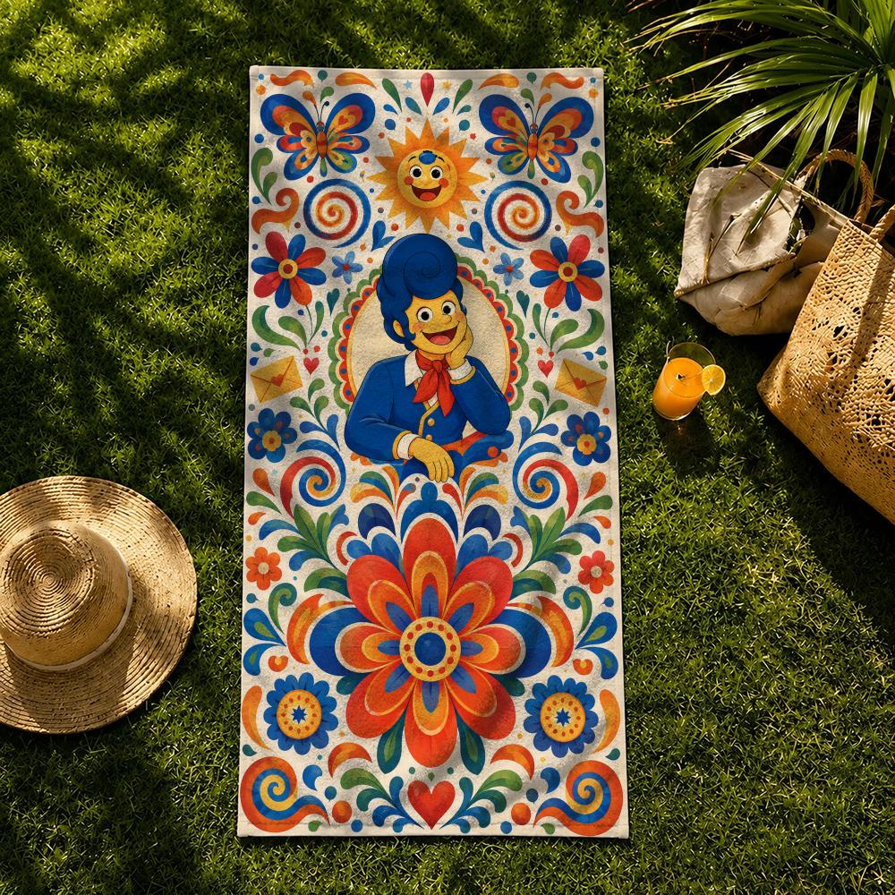 Animation Welcome Home Towel Towel beach towel, quick drying absorbent bath towel for Swim,Gym,Camping,Outdoor hot