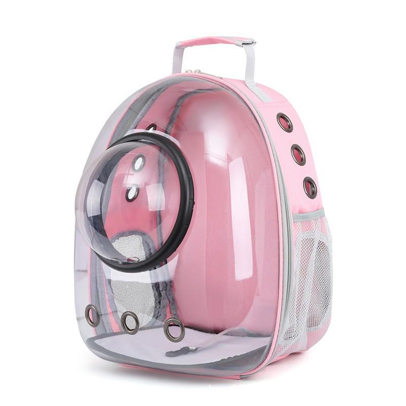 Breathable Transparent Cat Backpack: Spacious, Panoramic Capsule Design for Comfortable Outings - Dual Carry Options
