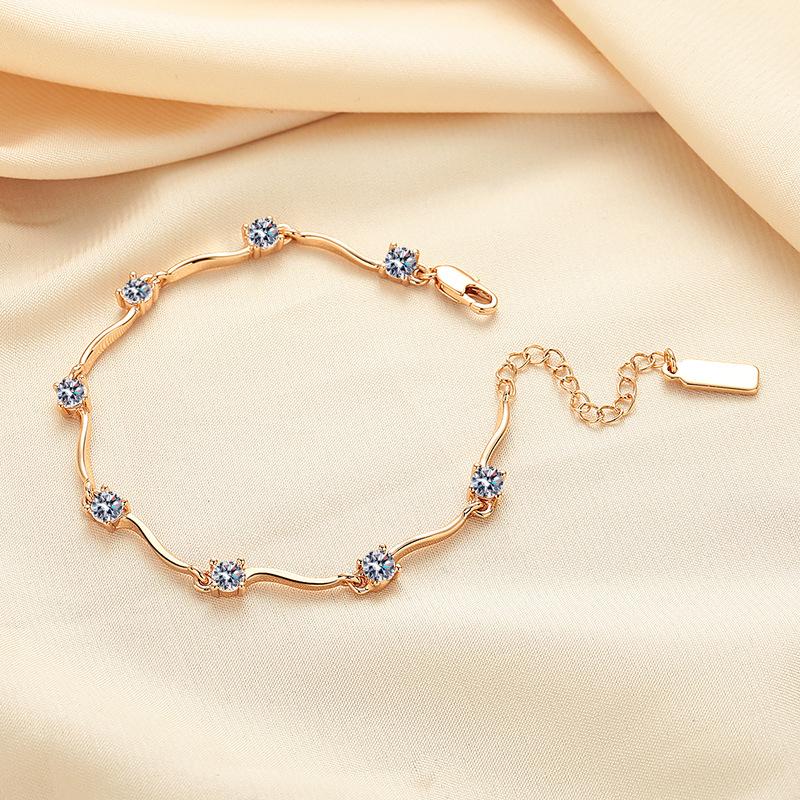 New Moissanite 18K Bracelet Chain for Women Man Wedding Engagement 925 Sterling Silver Shining Jewelry Fashion Gifts