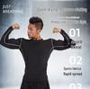 Herren Bunt Schnelltrocknend Kompressions-Tights Langarm Laufshirt - Atmungsaktive Elastische Basisschicht für Sport Fitness