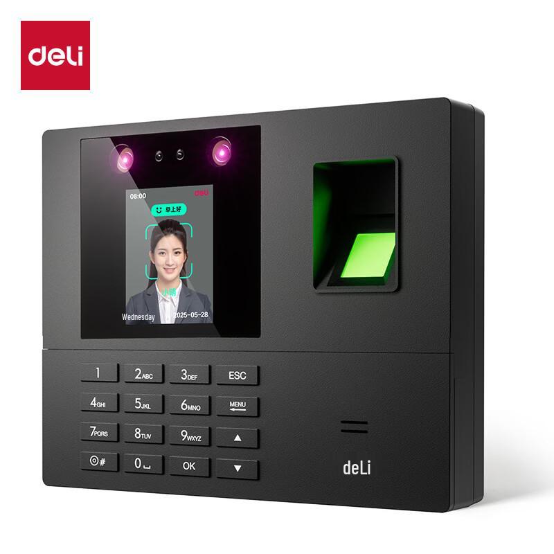 Deli 34521 Face & Fingerprint Time Attendance Machine
