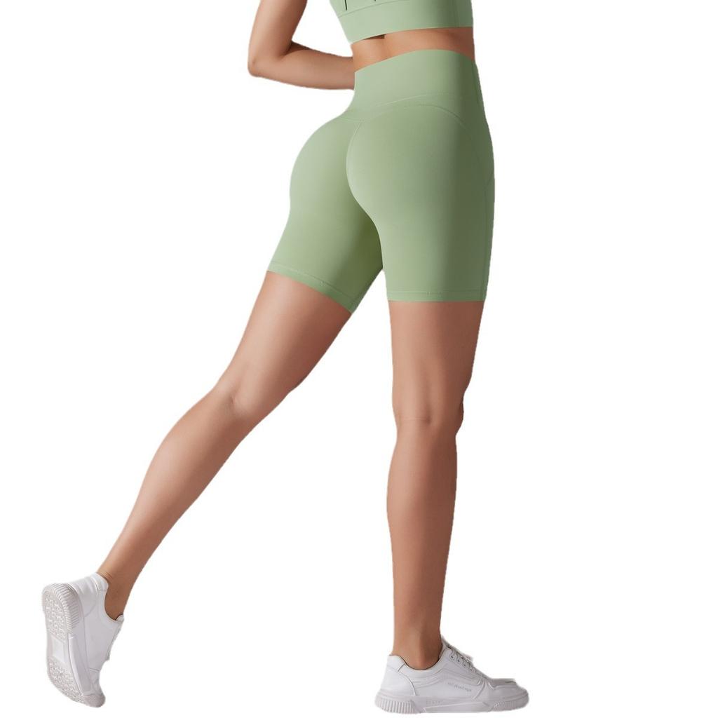 Nuovi pantaloncini a vita alta, aderenti, a tre quarti per donna – non c'è bisogno di biancheria intima, nessuna linea visibile – ideali per la corsa, il fitness e lo yoga