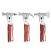 Multifunctional Outdoor Survival Hammer Stainless Steel Wooden Handle Perfect Gift for Men Car Emergency Camping Use