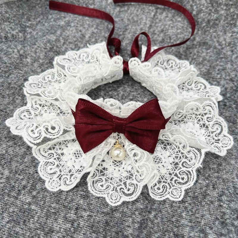 Pet Scarf: Dog Drool Bib with Bell and Bow Tie for Medium/Small Dogs and Cats