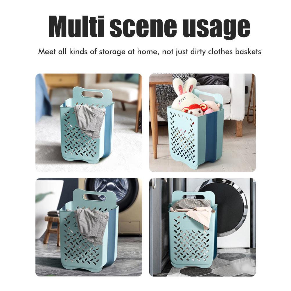 Wall Mounted Organizer Basket Portable Laundry Basket for Bathroom Dirty Organizer Basket Space Savi