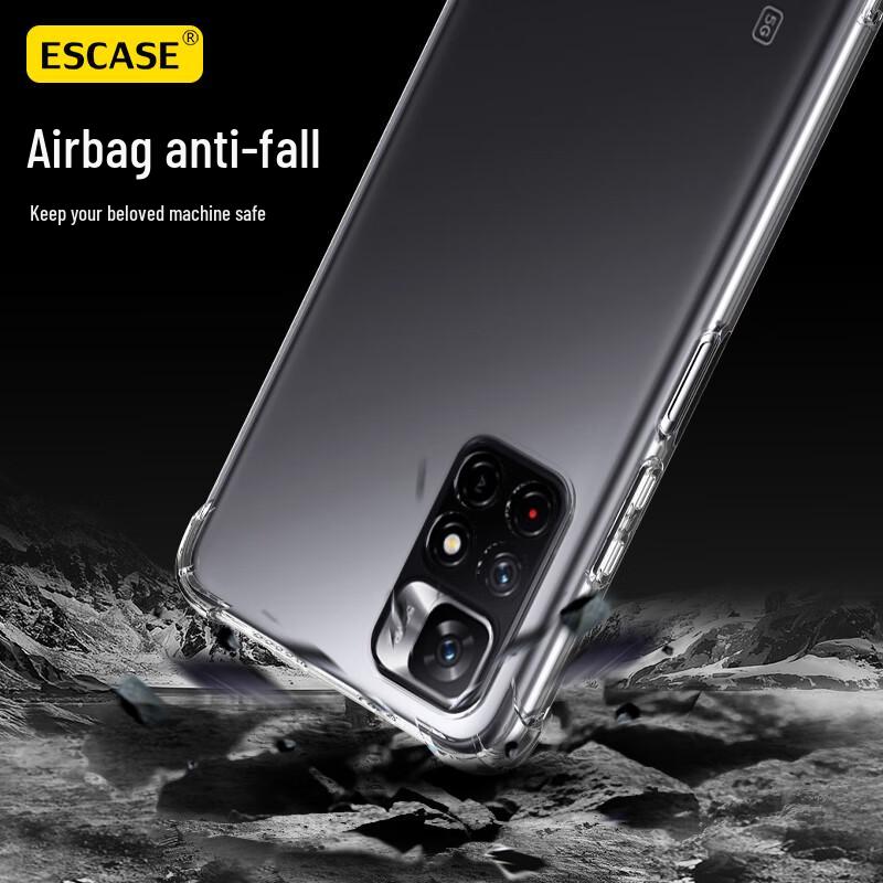 ESCASE Clear Anti-Drop Silicone Case for Redmi Note 11 5G