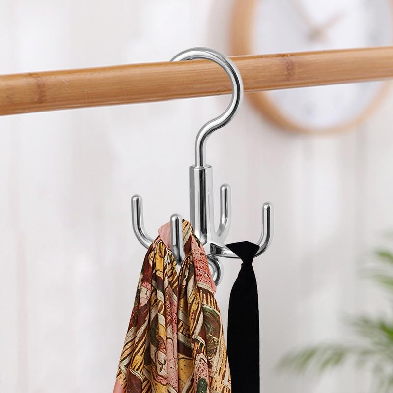 

Tie Hanger Plastic Portable Tie Rack Closets Rotating Hook Holder Belt Clothes Tie Rack Storage Home Supplies Multifunction CN