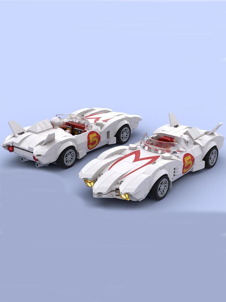 

320 деталей MOC модель автомобиля гоночный Mach 5 DIY креативный образовательный детский конструктор подарок Google Drive - PDF
