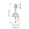 WOSTU 925 Sterling Silver Pink Charms Bead Collection Butterfly lotus Perfume Bottle Umbrella Pendant Fit DIY Bracelet Necklace
