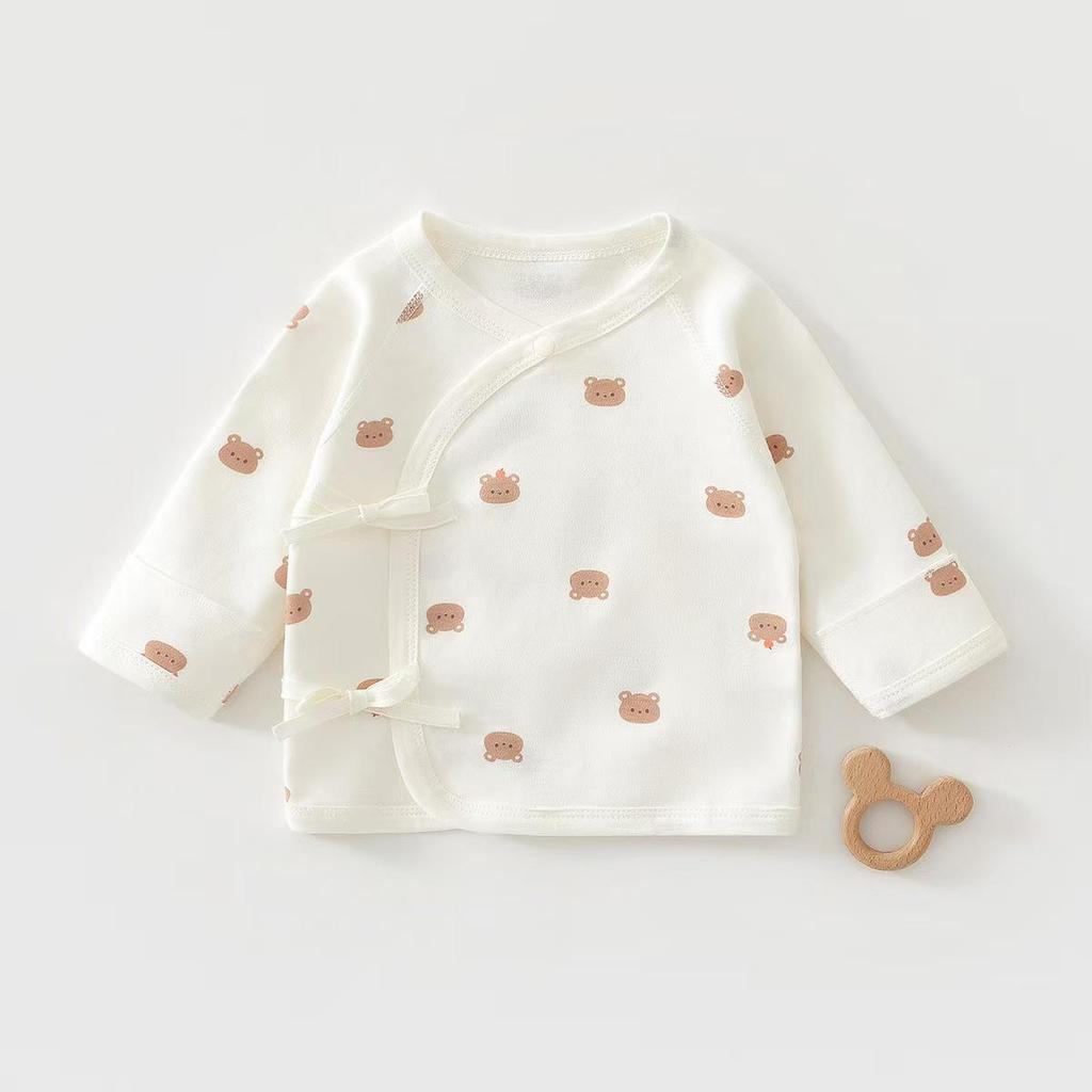 Newborn Baby Long-Sleeve Pure Cotton Top - 0-3 Months, Spring/Autumn