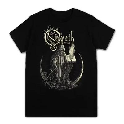 2026 Vintage Progressive Death Metal Band Printed T-shirt for Men and Women Fashion Opeth Band Short-Sleeved Tees Cotton Streetwear