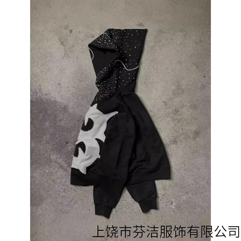 2025 American personality high street 3D printing Amazon autumn new letter men's and women's same hoodie