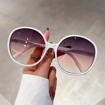 Luxury Brand Designer Round Sunglasses Women For Men Vintage Fashion Sun Glasses Trendy Punk Oversized Big Frame Shades