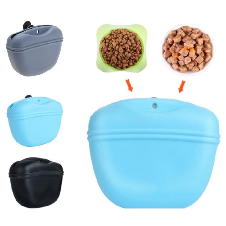Silicone Dog Treat Pouch Training Bag Magnetic Closing Waist Buckle BPA Free