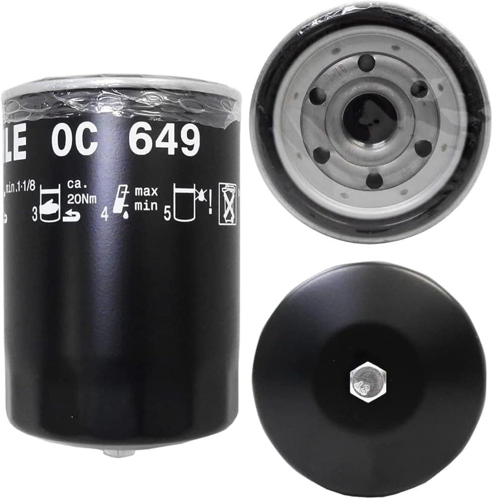 Mahle Oil Filter for Hino, Toyota, and Daihatsu Vehicles, 102mm Outer Diameter, 149mm Height, 1-16UNF Thread, OC 649