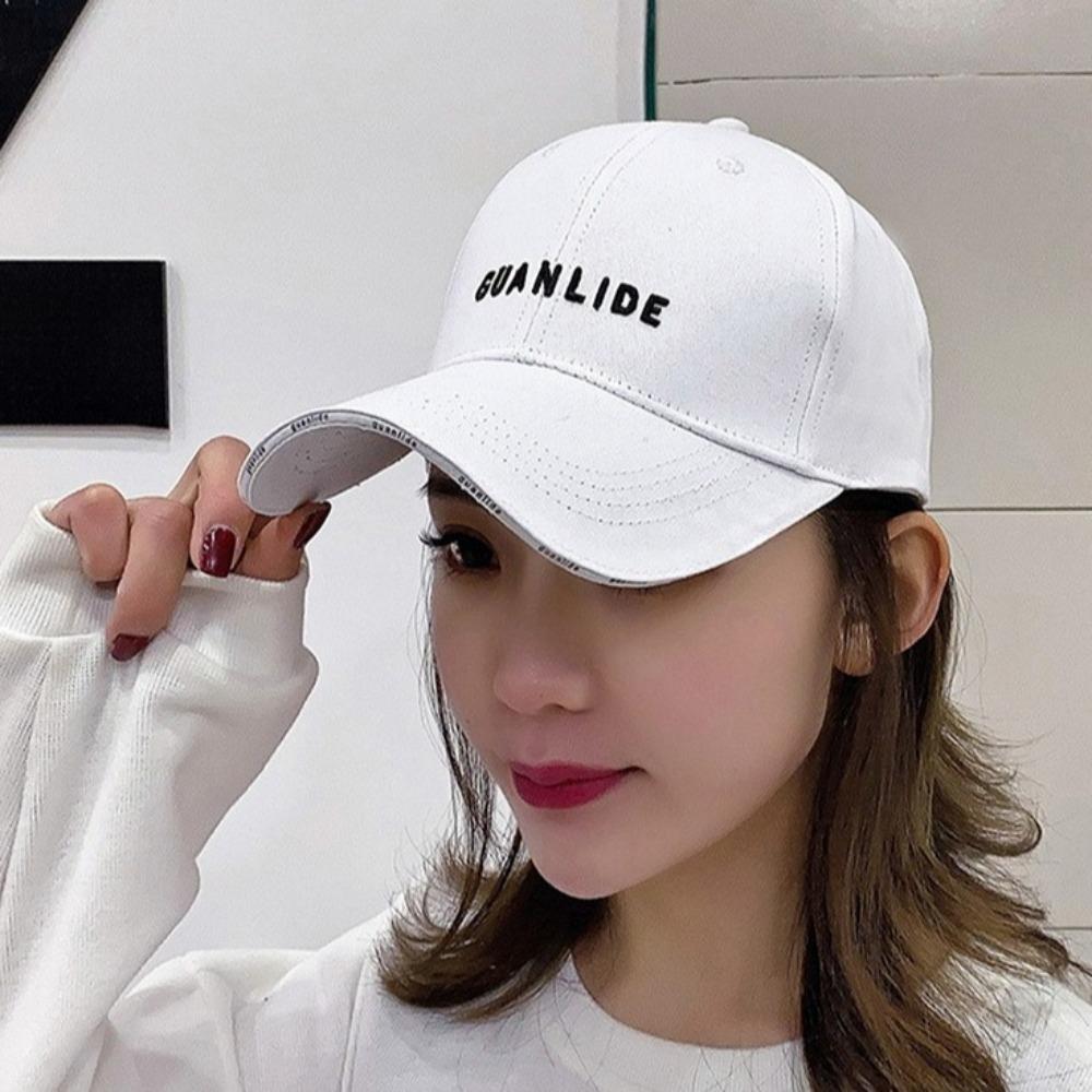 New Adjustable Baseball Cap Breathable Soft Top Peaked Cap Embroidered Design Wide Brim Cap for Spring Summer Season