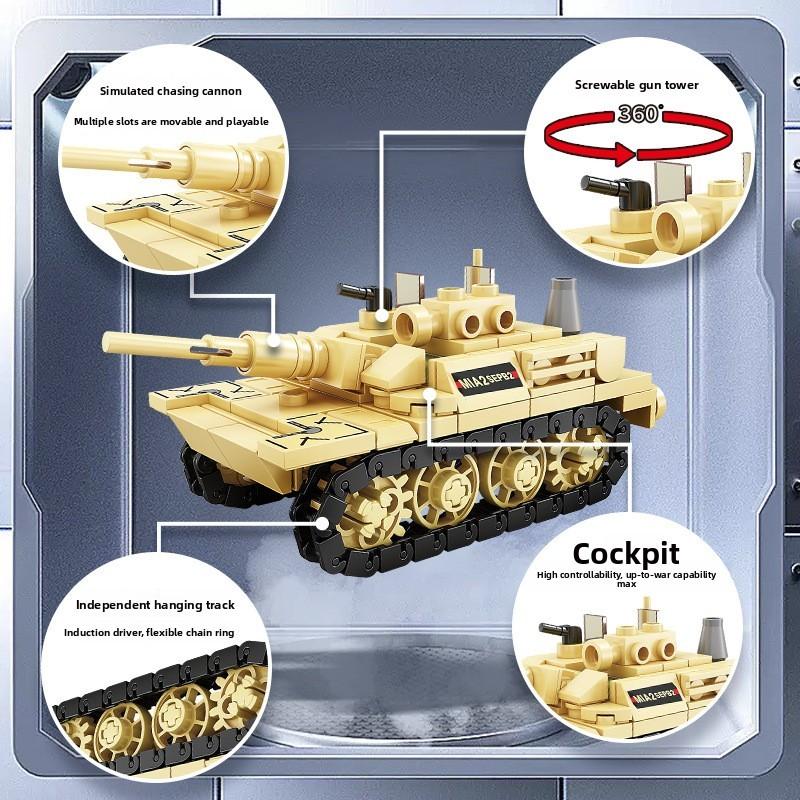 Tank Military Building Blocks With Abs Plastic For Creative Play And Learning