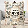Happy 100th Birthday Quotes Blanket Durable Comfort Great for Livingroom Seaside Sofa Four Seasons Universal Warmthful Decor