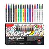 16Pcs Multicolored Glowing Highlighter Fluorescent Color Marker Pens For Note Taking Sketching Highlighting Doodling