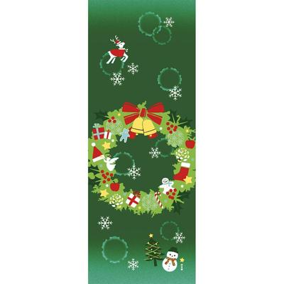 Hamamonyo Picture Tenugui Hand Christmas Wreath (Japanese Towel) -