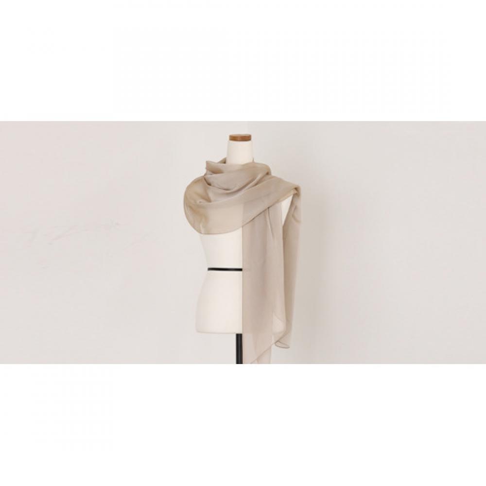 Shop Women Solid Chiffon Long Scarf Beige Plc Wsc 0728