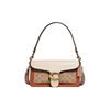 COACH Tabby Leather God Of Wine Bag, Handbag, Crossbody Bag, Shoulder Bag Medium Women's Brass & Tea Brown & Ivory 91215-B4SBI