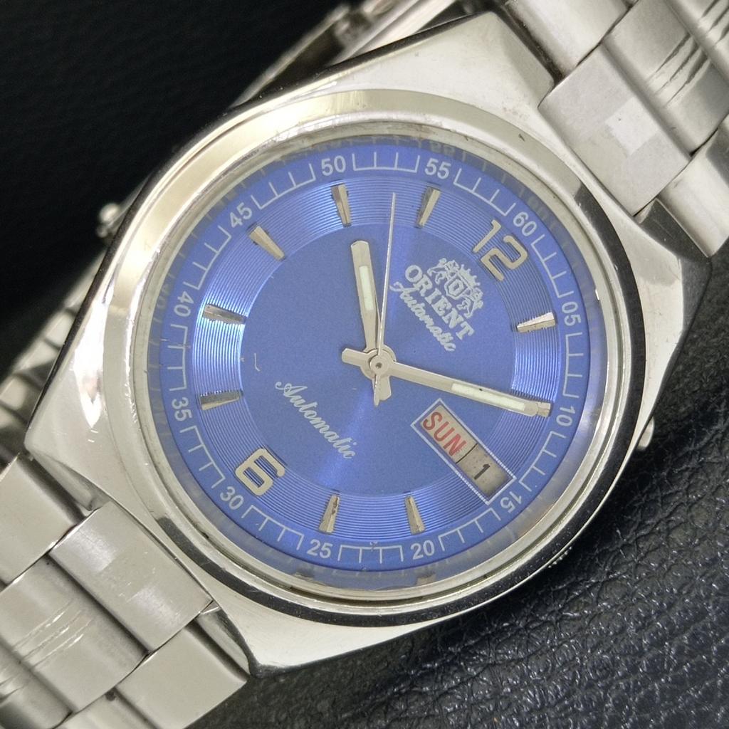 

ПОДЛИННЫЕ ВИНТАЖНЫЕ МУЖСКИЕ ЧАСЫ ORIENT AUTOMATIC 46941 ЯПОНИЯ С СИНИМ ЦИФЕРБЛАТОМ a701885-5 R207-a701885