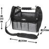 E-Value Tool Carry Bag S, Fishing Tool Bag, Gray, with Pockets and Shoulder Strap
