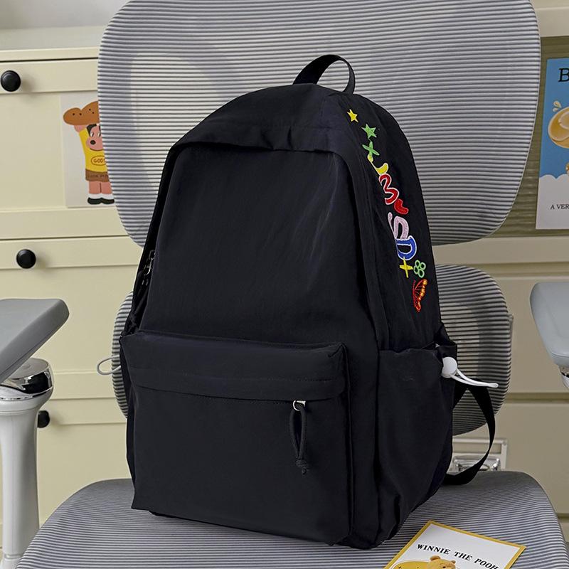 Schoolbag Women's Simple Large Capacity Travel Backpack Women's Leisure Tide Japanese Junior High School High School Student Backpack