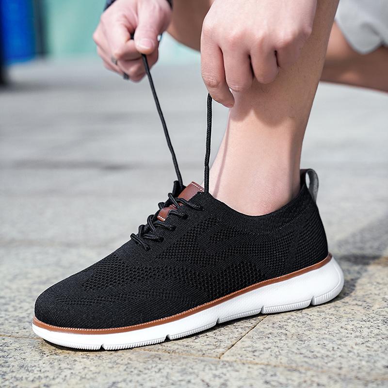 2025 New Lightweight Lace-up Casual Men's Shoes, Anti-slip, Wear-resistant and Breathable Woven Loafers